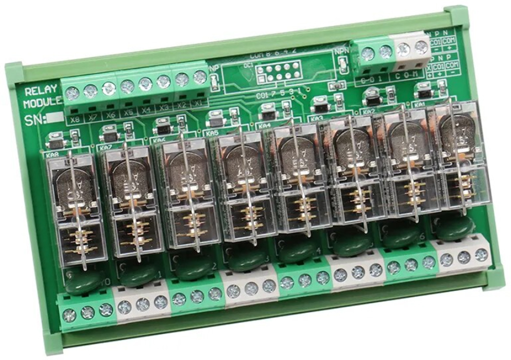 Seeit DIN Rail Power Relay, 24V Coil, 10A Switching Current, SPDT