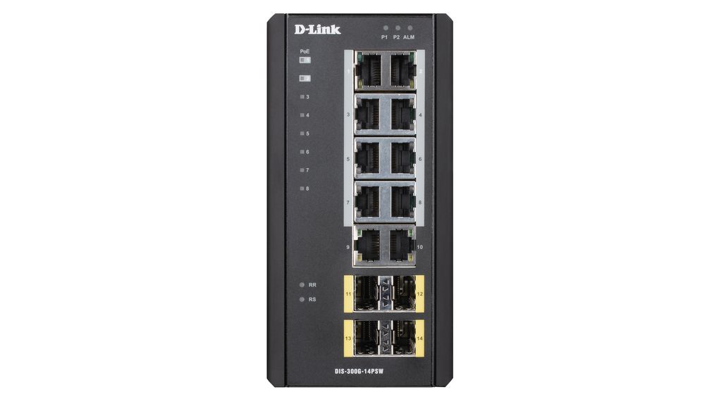 D-Link 14-Port Industrial Gigabit Managed PoE Switch Managed 14 Port Managed Switch Power Over Ethernet