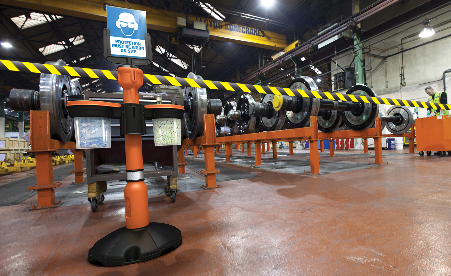 disp01-o Skipper Orange Safety Barrier, Plastic, Dispenser