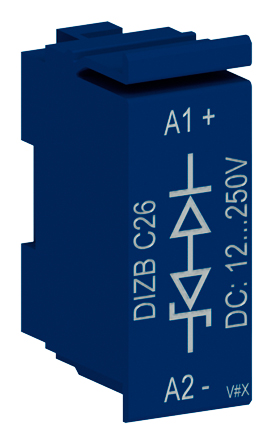 WEG DIZB Surge Suppressor for use with CWB9 to CWB38 Contactors (DC Coil)