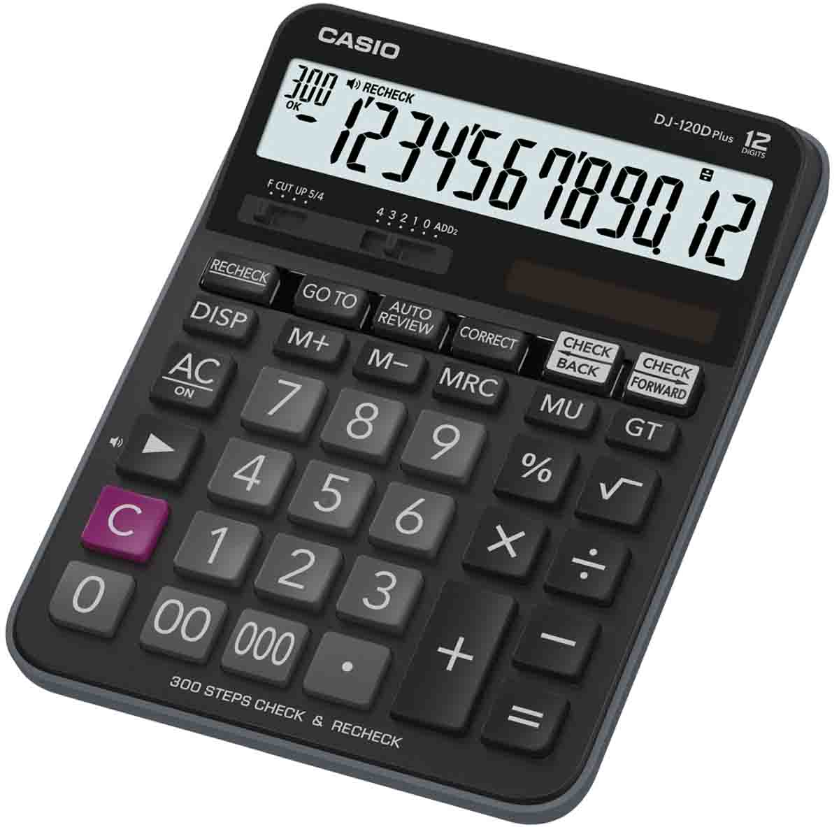Casio DJ-120DPLUS Battery Powered Desktop Calculator