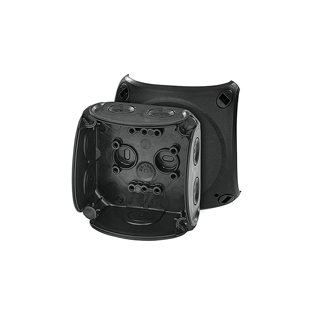 HENSEL DK Series Black Polypropylene Terminal Box, IP66, 0 Terminals, 62 mm, 93mm 93 mm