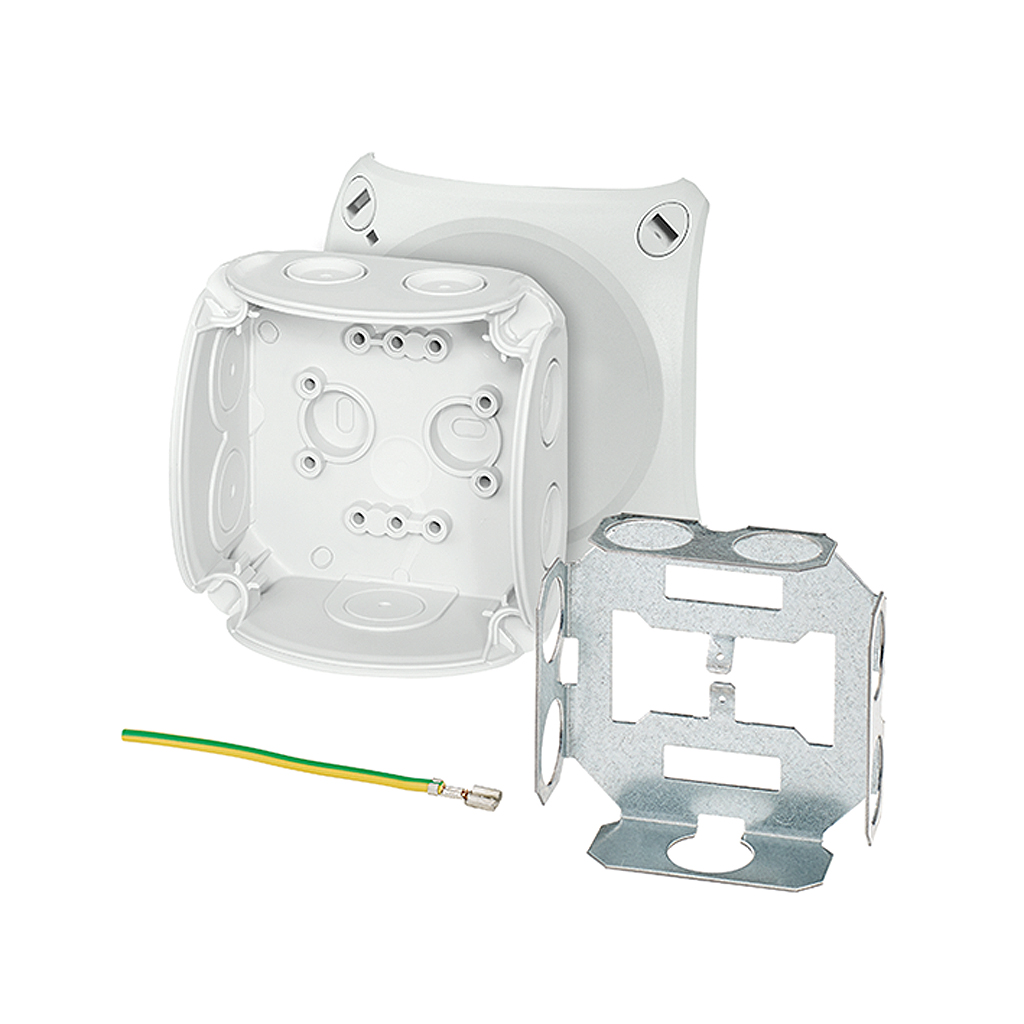 HENSEL DK 0200 U Series Grey Polypropylene Terminal Box, IP66, 0 Terminals, 62 mm, 93mm 93 mm