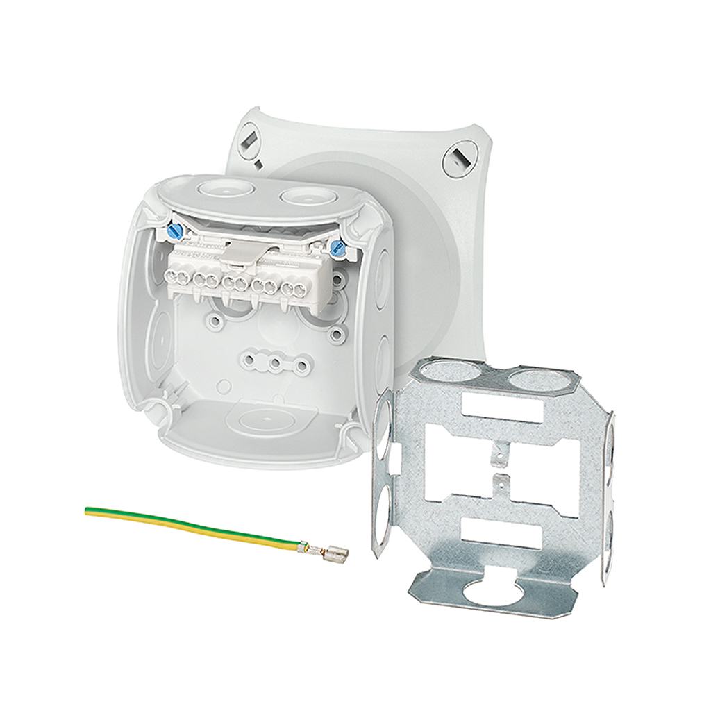HENSEL DK 0202 U Series Grey Polypropylene Terminal Box, IP66, 5 Terminals, 62 mm, 93mm 93 mm