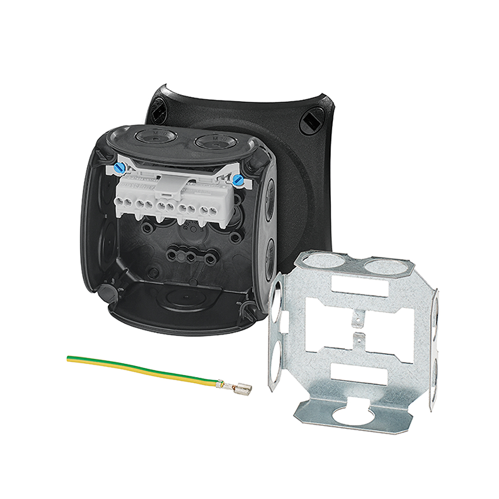 HENSEL DK Series Black Polypropylene Terminal Box, IP66, 5 Terminals, 62 mm, 93mm 93 mm
