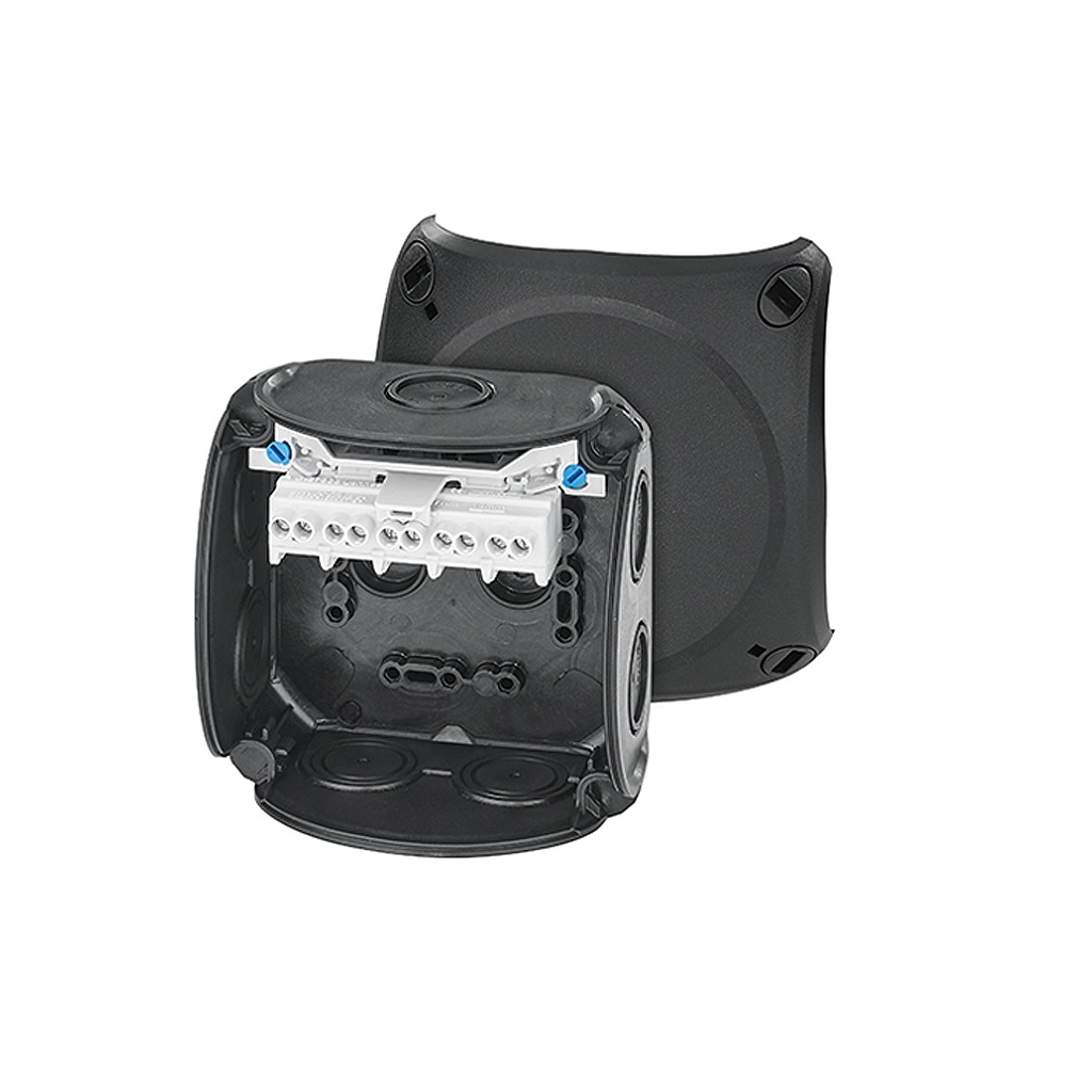 HENSEL DK Series Black Polypropylene Terminal Box, IP66, 5 Terminals, 70 mm, 104mm 104 mm