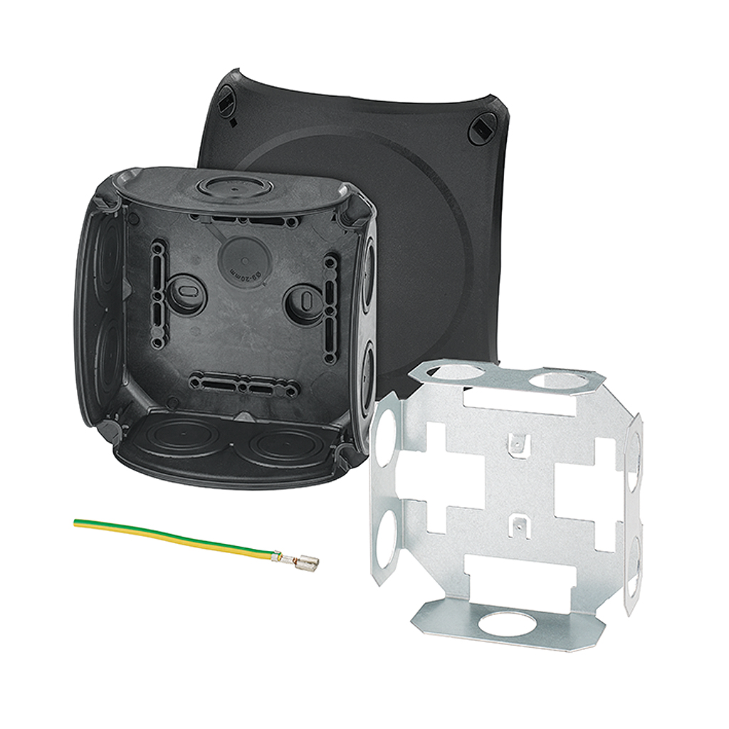 HENSEL DK Series Black Polypropylene Terminal Box, IP66, 0 Terminals, 77 mm, 130mm 130 mm