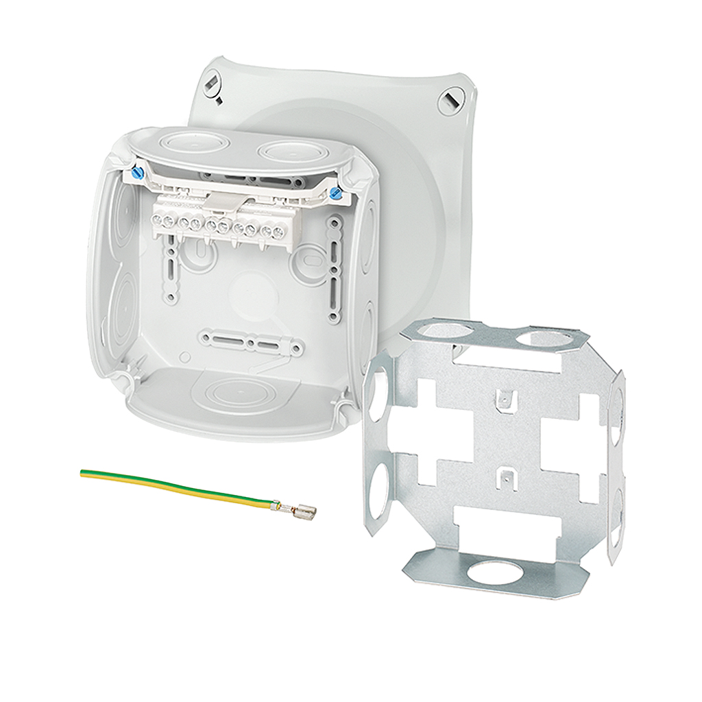HENSEL DK 0604 U Series Grey Polypropylene Terminal Box, IP66, 5 Terminals, 77 mm, 130mm 130 mm