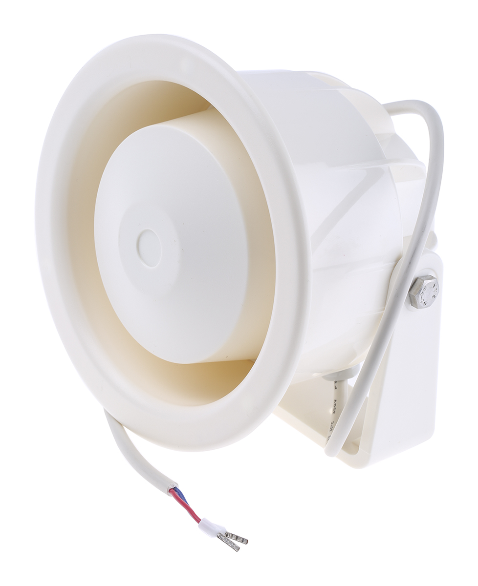 Visaton 15W DK 133 White Horn Speaker, 8 Ω 4.4 kHz, 570 Hz, IP67