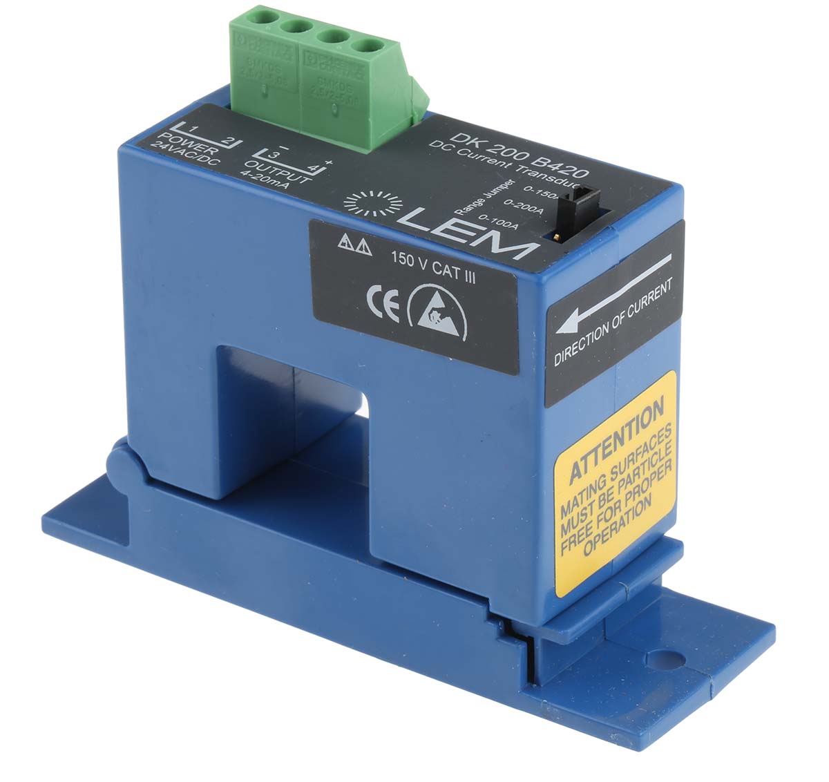 dk-200-b420 LEM DK-B420 Series Current Transformer 200 A 20V dc, 50 V dc 21.7 mm Bore