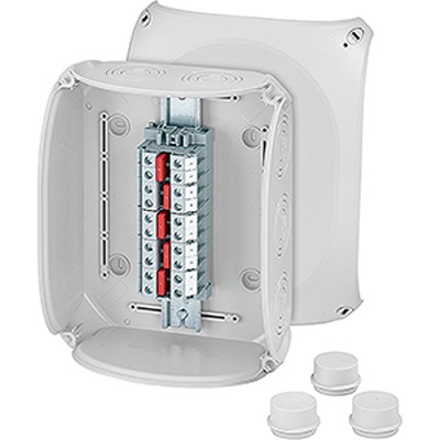HENSEL DK Series Grey Polycarbonate Junction Box, IP66, IP55, 5 Terminals, 112 mm, 255mm 205 mm