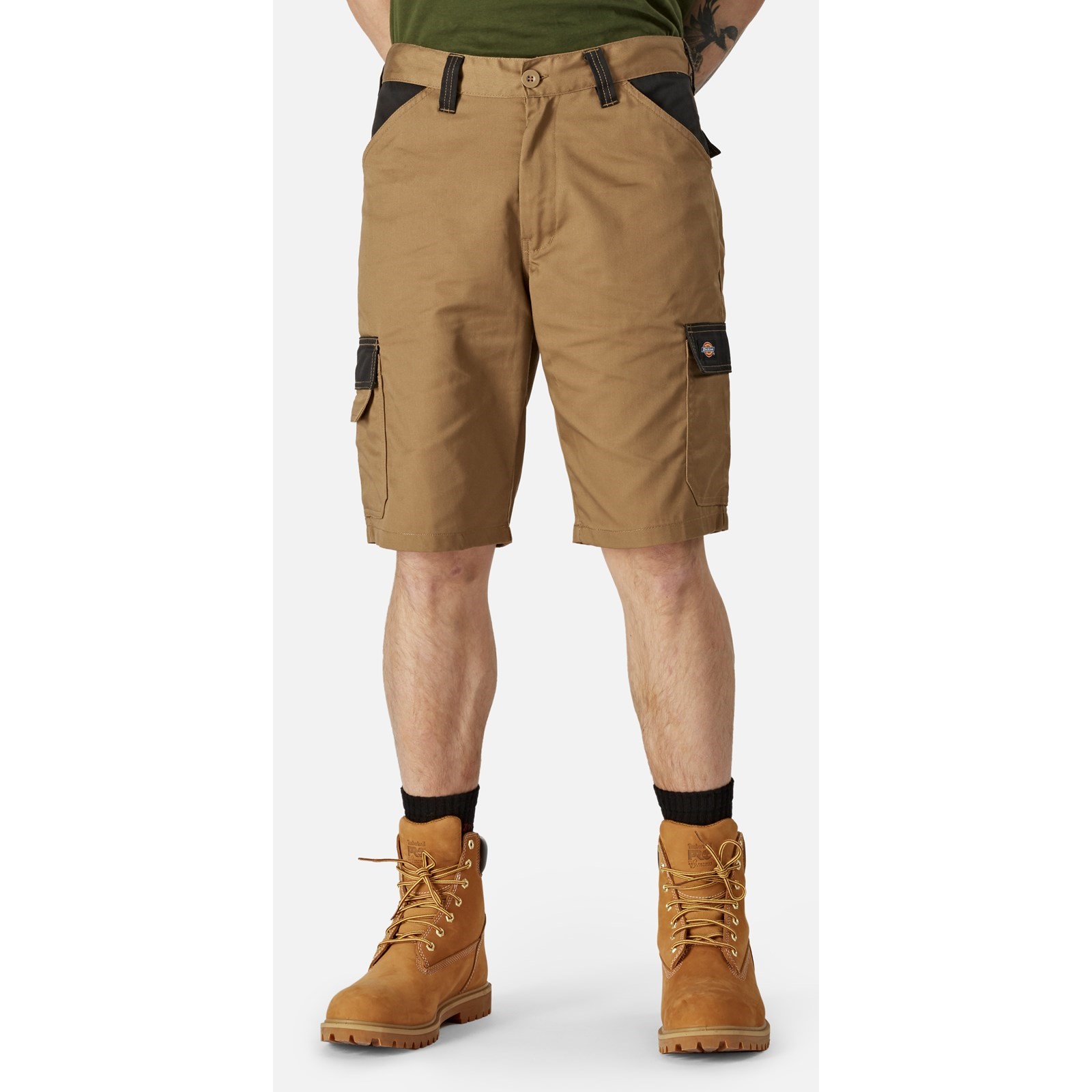Dickies Everyday Black, Khaki 65% Polyester, 35% Cotton Work Shorts, 34 cm
