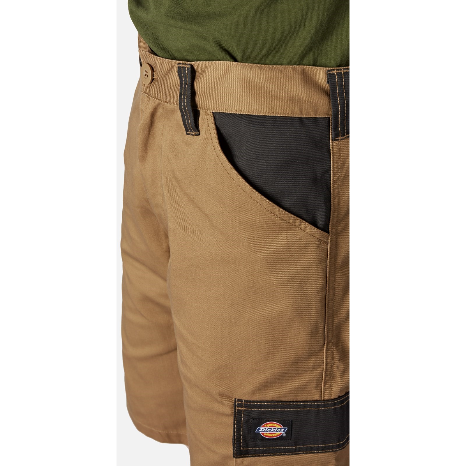 dk0a4xsgc671 Dickies Everyday Black, Khaki 65% Polyester, 35% Cotton Work Shorts, 34 cm