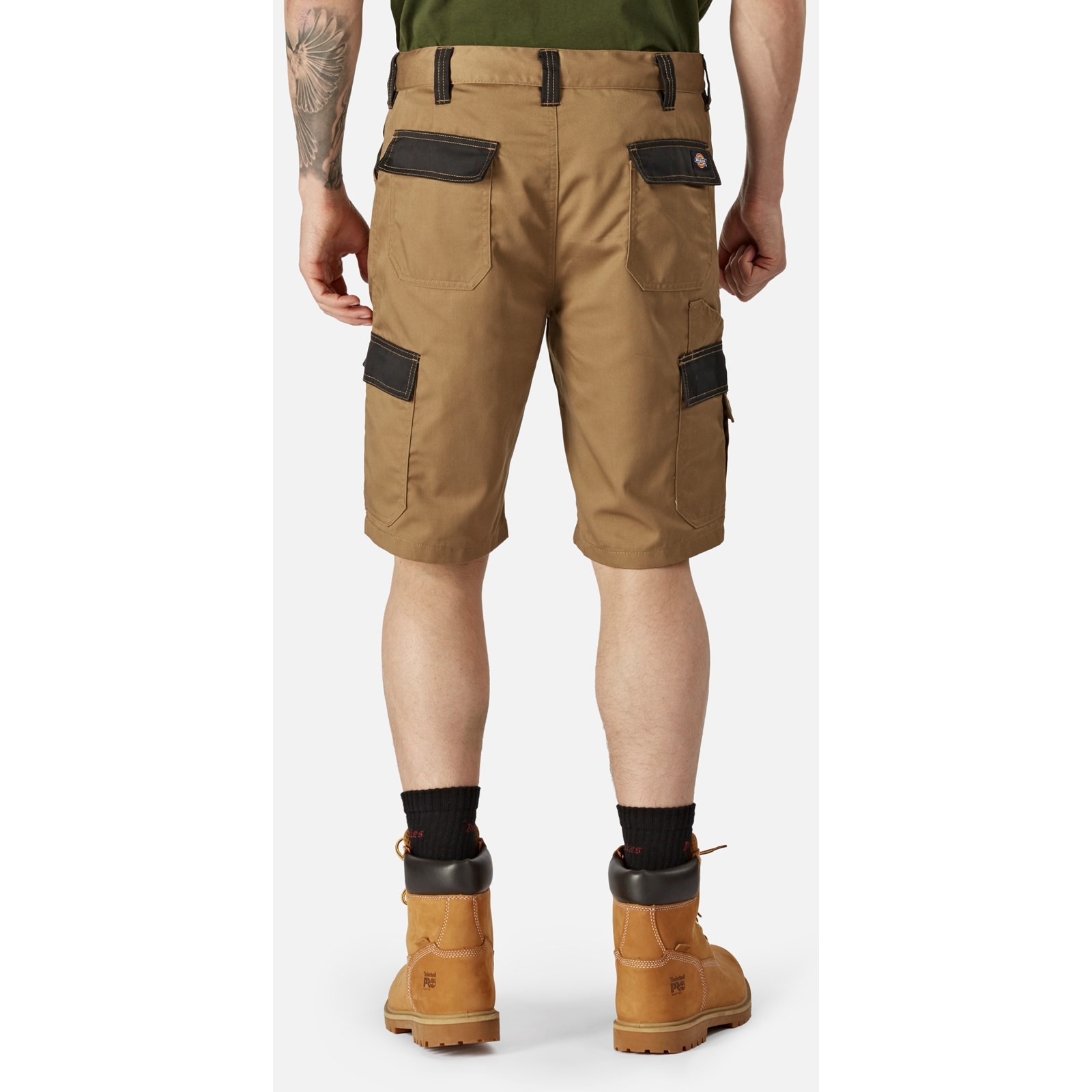 dk0a4xsgc671 Dickies Everyday Black, Khaki 35% Cotton, 65% Polyester Work Shorts, 38 cm