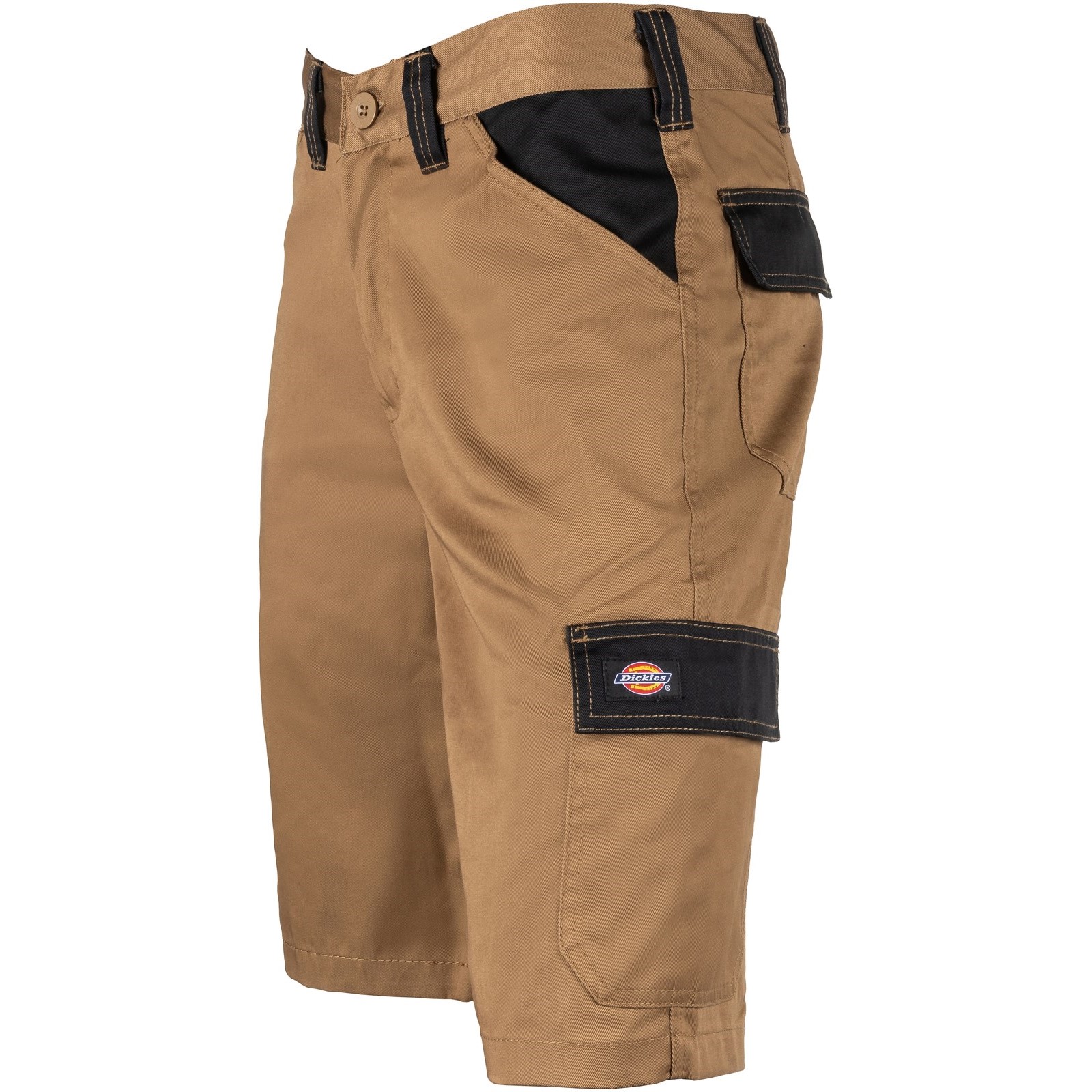 dk0a4xsgc671 Dickies Everyday Black, Khaki 35% Cotton, 65% Polyester Work Shorts, 38 cm