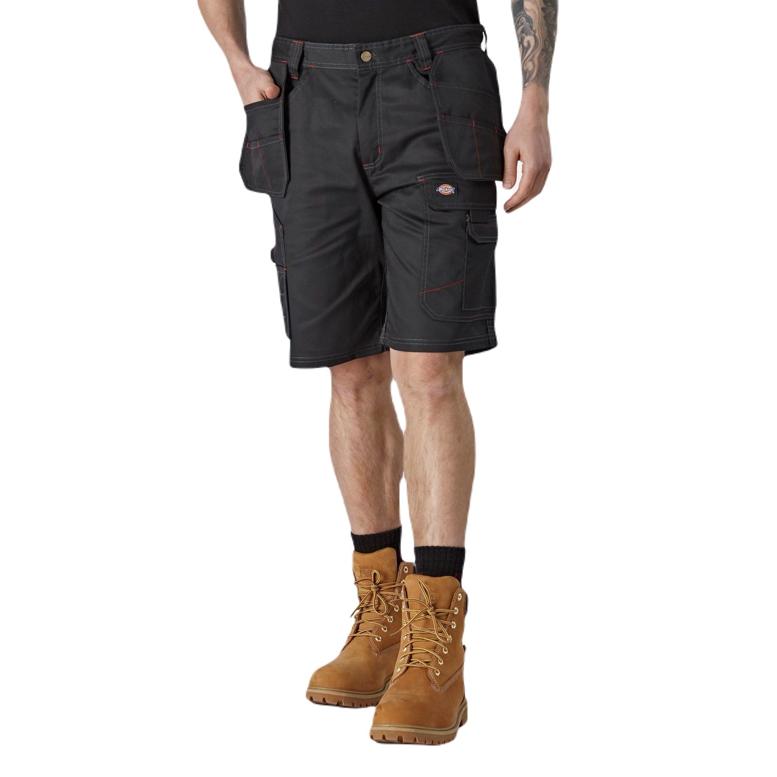 Dickies DK0A4XSI Black Work Shorts, 19.25 to 19.75 in