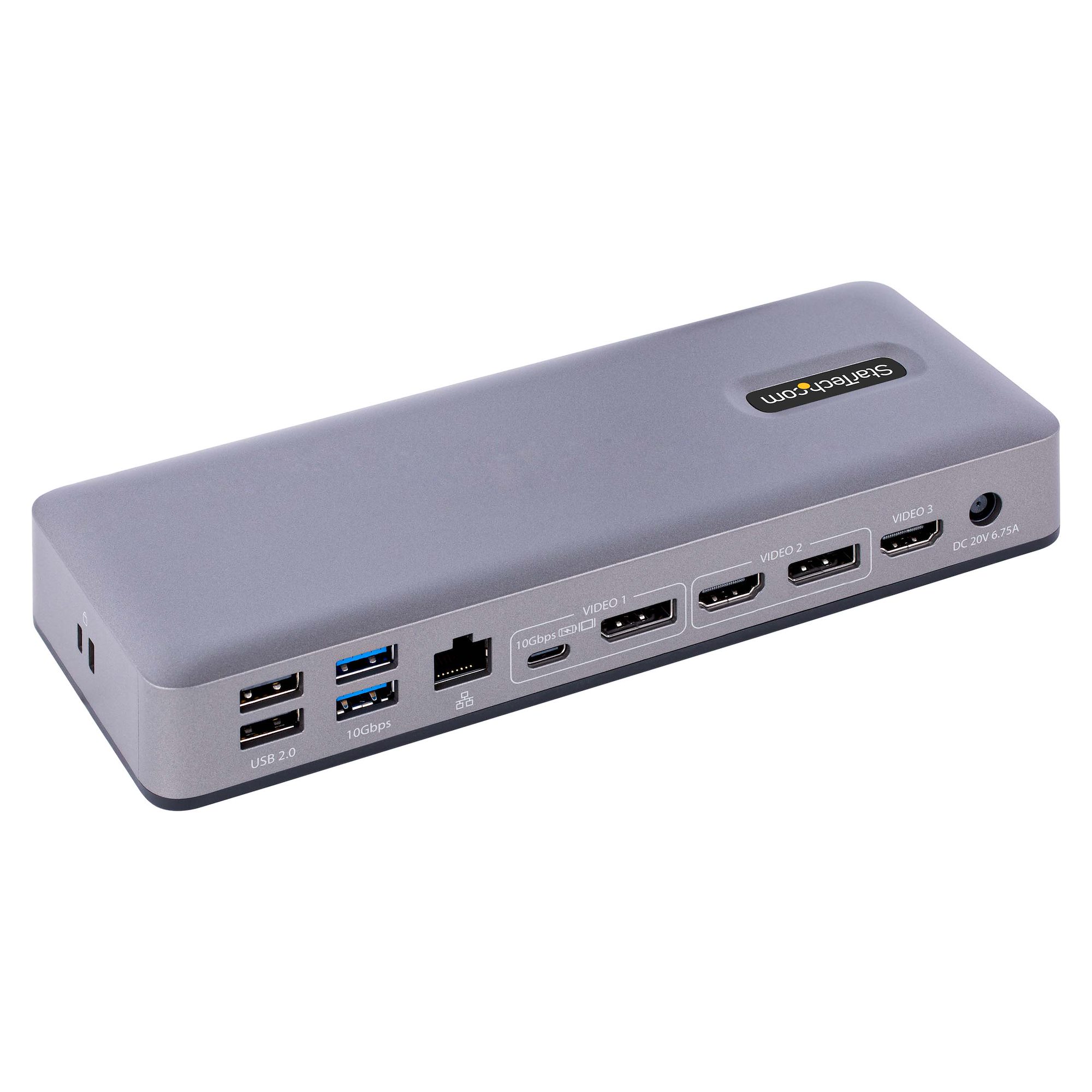 dk31c3mncrue StarTech.com  3 4096 x 2160 pixel USB C Docking Station USB 3.2 Portswith HDMI DP - 8 xUSB ports