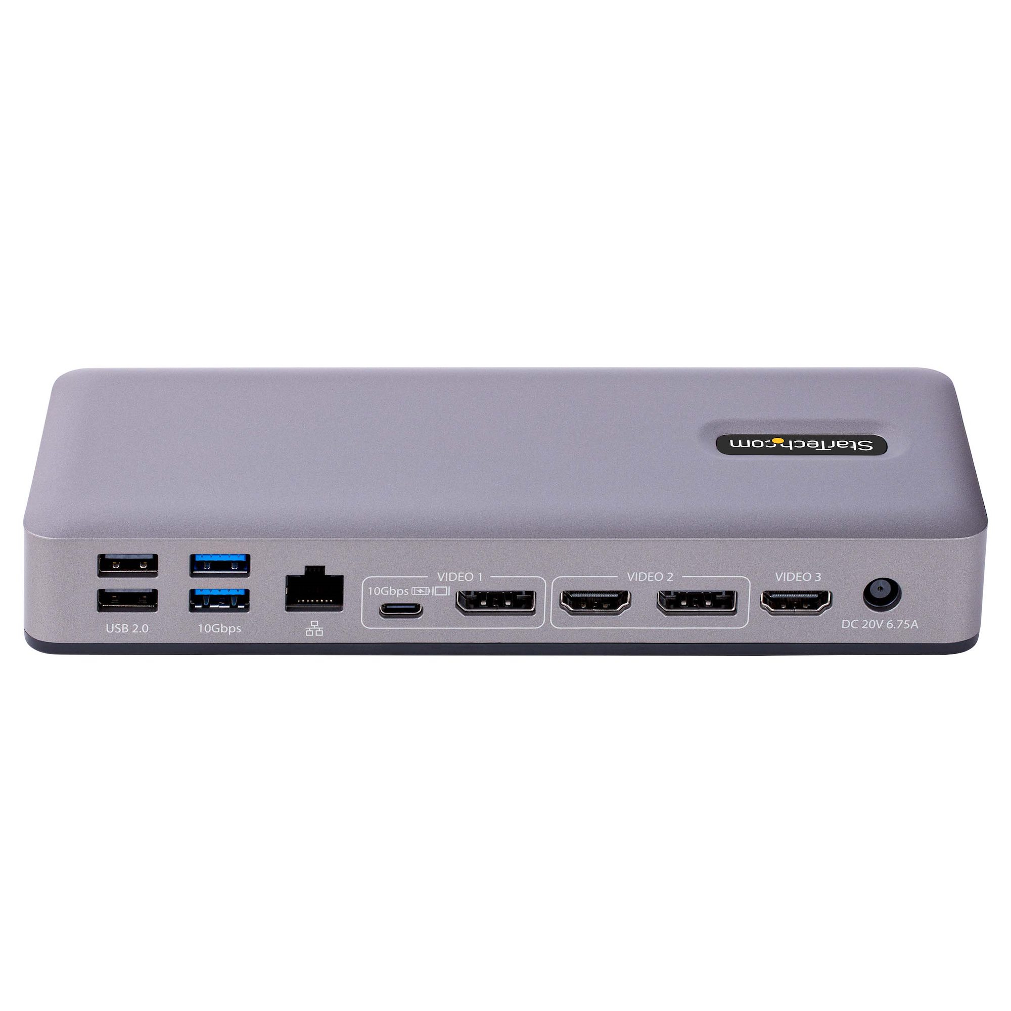 dk31c3mncrue StarTech.com  3 4096 x 2160 pixel USB C Docking Station USB 3.2 Portswith HDMI DP - 8 xUSB ports
