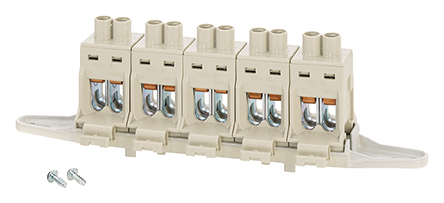 HENSEL DK Series Non-Fused Terminal Block, 5-Way, 35mm², 6 mm² Wire, 102A Screw