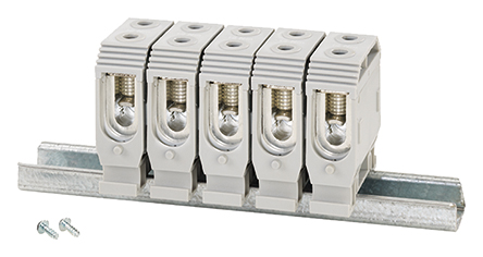 HENSEL DK Series Non-Fused Terminal Block, 5-Way, 16mm², 50 mm² Wire, 150A Screw