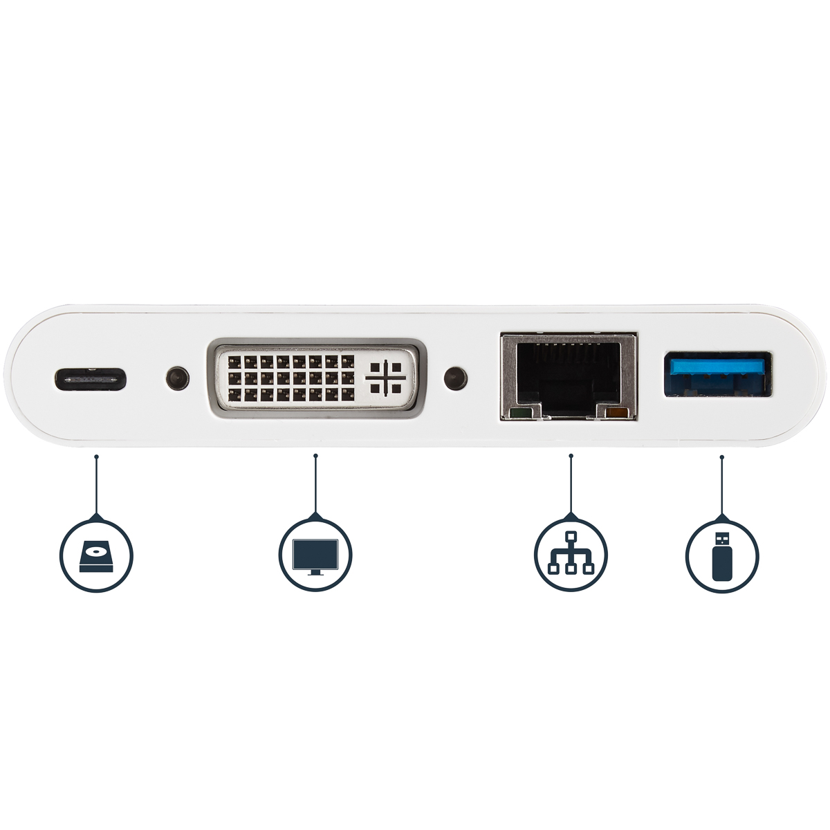 dkt30cdvpd StarTech.com  1920 x 1200 pixel USB C Docking Station USB 3.0 Portswith DVI - 1 xUSB ports