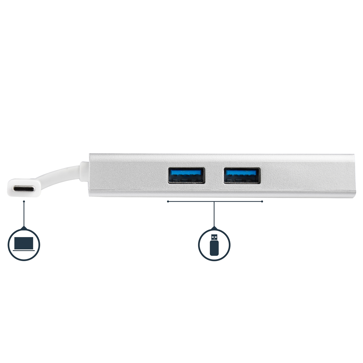 dkt30chpdw StarTech.com  4096 x 2160 pixel USB C Docking Station USB 3.0 Portswith HDMI - 2 xUSB ports