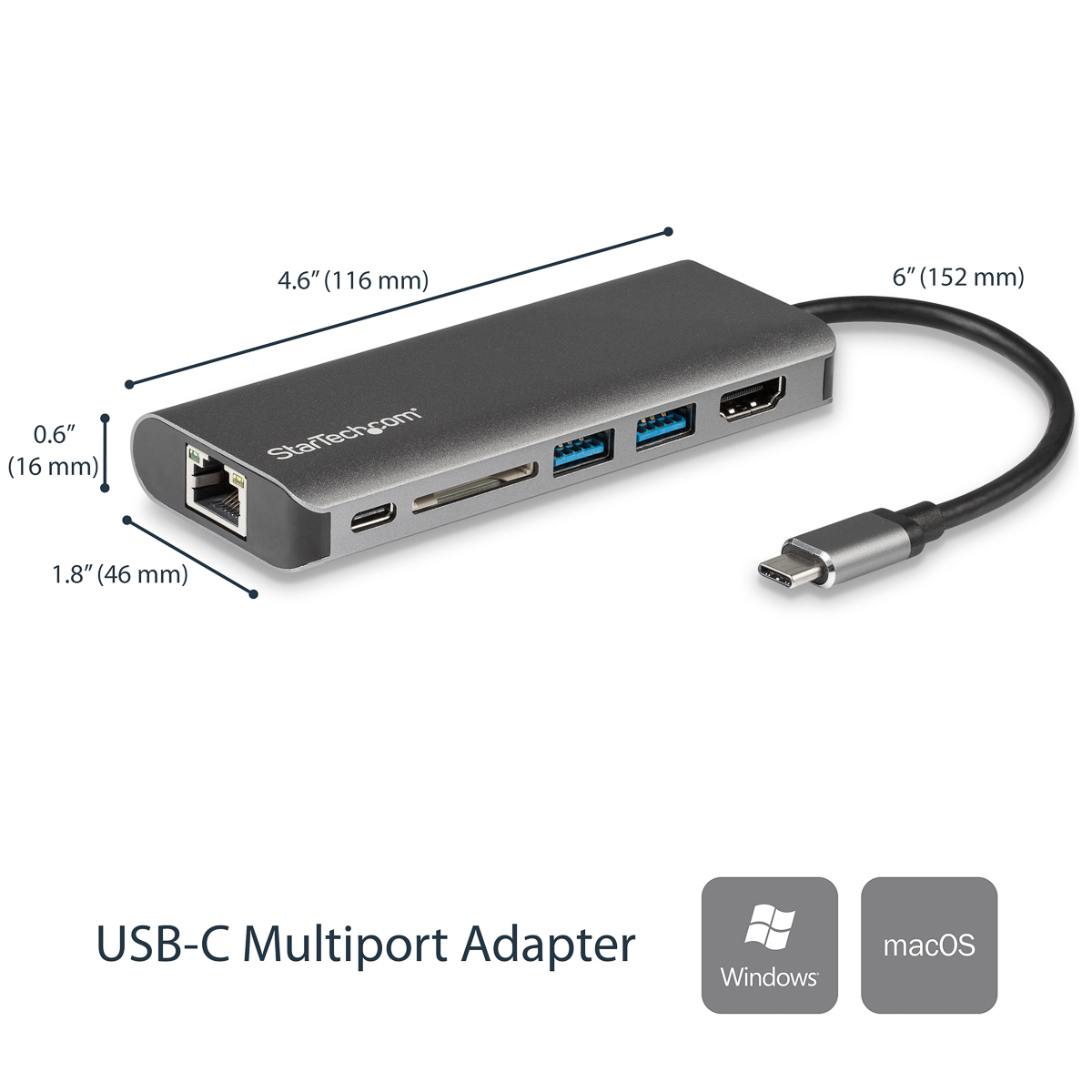 dkt30csdhpd StarTech.com  4096 x 2160 pixel USB C Docking Station USB 3.0 Portswith HDMI - 2 xUSB ports