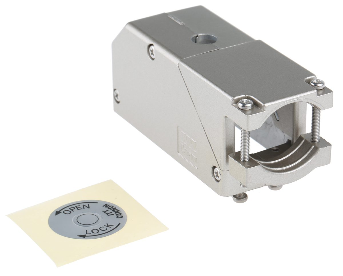 dl3 ITT Cannon Aluminium Straight D-Sub Backshell, 60 Way Strain Relief