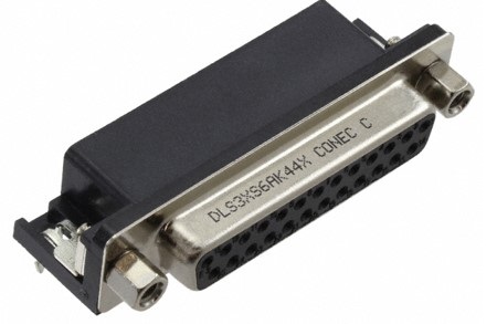 CONEC DLS3XS6 25 Way Angled PCB D-Sub Connector Female