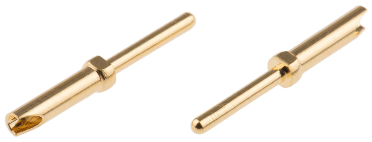 MH Connectors, DM Series, Male Solder D-Sub Connector Contact, Gold Socket 22 AWG