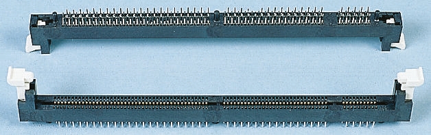 E-TEC 2.54 mm Pitch 168 Way, Straight Through Hole Mount DIMM Socket ,3.3V, 1A