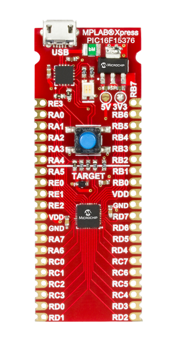 Microchip MPLAB Xpress PIC16F15376 MCU Evaluation Board DM164143