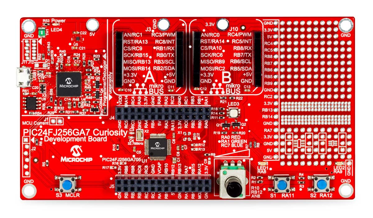 Microchip Curiosity MCU Development Board DM240016