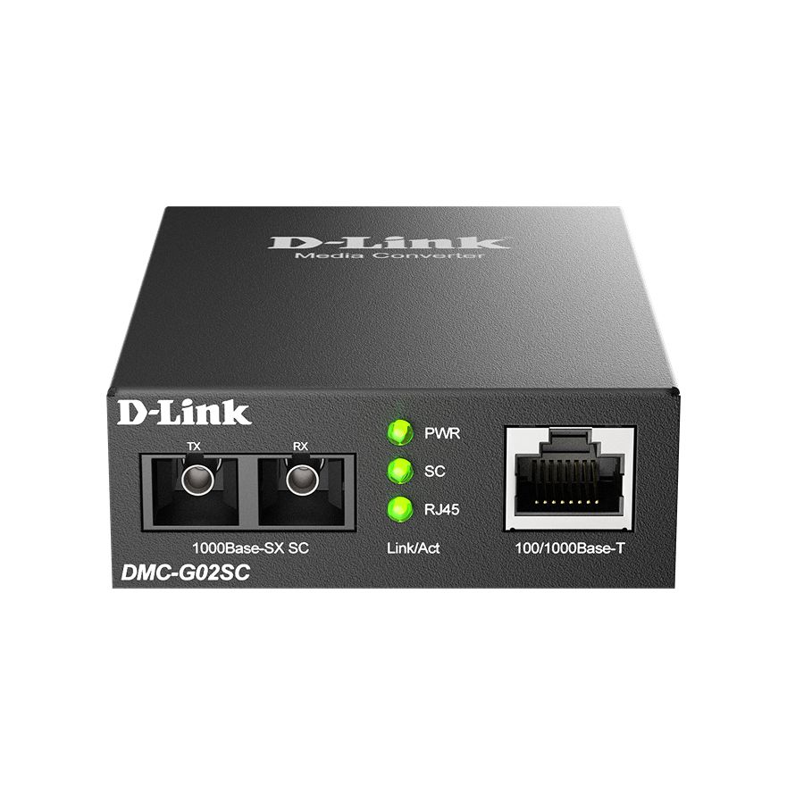 D-Link RJ45 Ethernet Media Converter, Multimode, 1000Mbps, Full Duplex 550 m