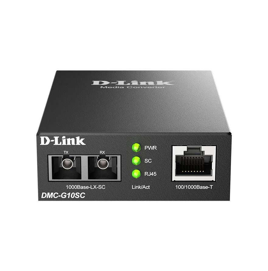 D-Link RJ45 Ethernet Media Converter, Single Mode, 1000Mbps, Single Mode 10 km