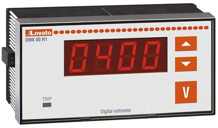 Lovato DMK Series Digital Voltmeter AC, LED Display 4-Digits ±0.25 %, 45 mm, 92 mm