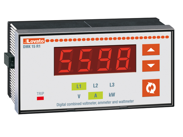 dmk15r1 Lovato DMK LED Digital Panel Multifunction Meter for Voltage, Power, Current,  45 mm  x 91 mm