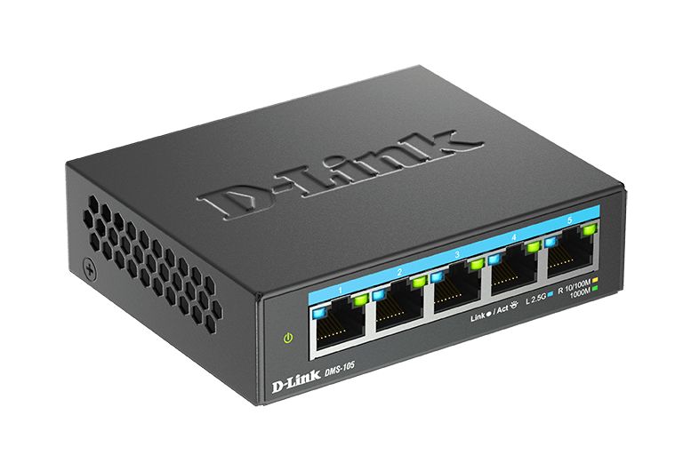D-Link 5-Port 2.5G Multi-Gigabit Desktop Switch Unmanaged 5 Port Gigabit Switch
