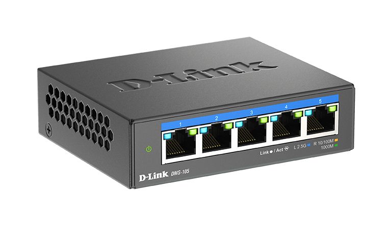 D-Link 5-Port 2.5G Multi-Gigabit Desktop Switch Unmanaged 5 Port Gigabit Switch