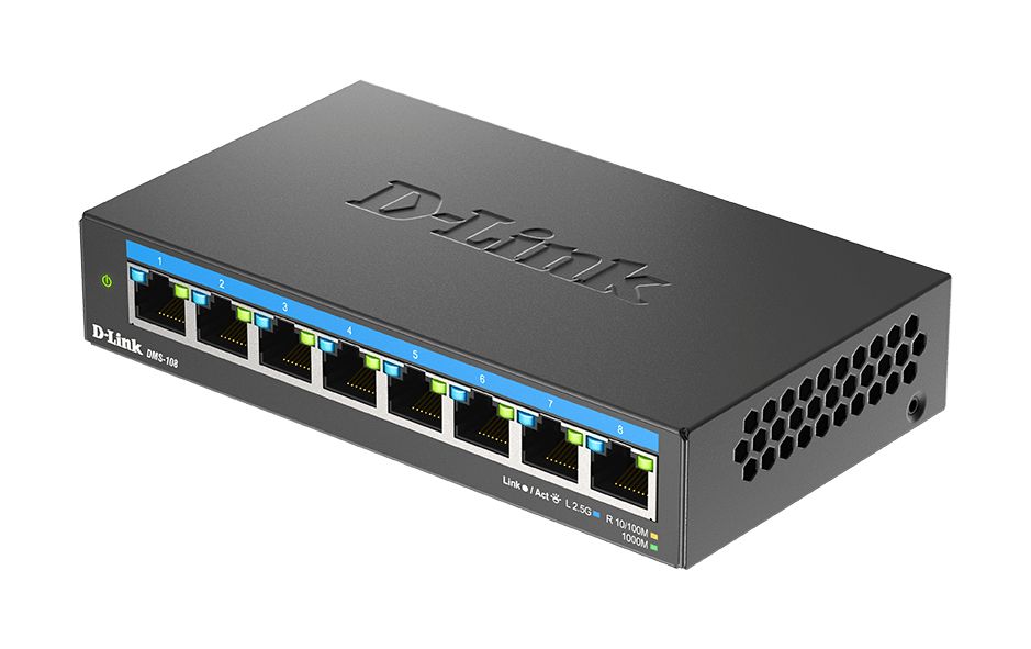 dms-108e D-Link 8-Port 2.5G Multi-Gigabit Desktop Switch Unmanaged 8 Port Gigabit Switch