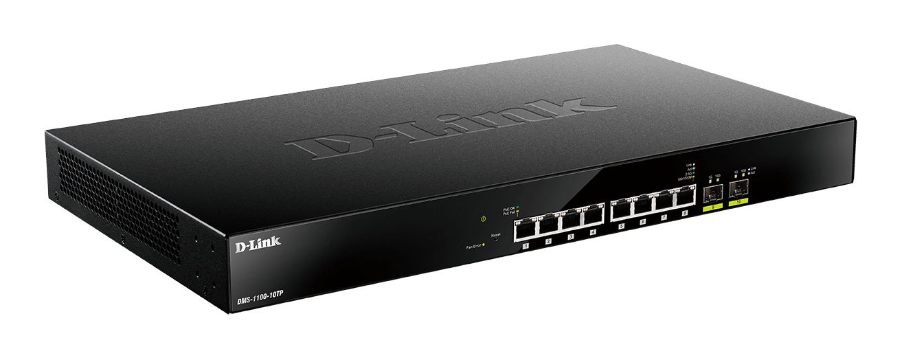D-Link 10-Port Multi-Gigabit PoE Smart Managed Switch Smart 10 Port Managed Switch Power Over Ethernet