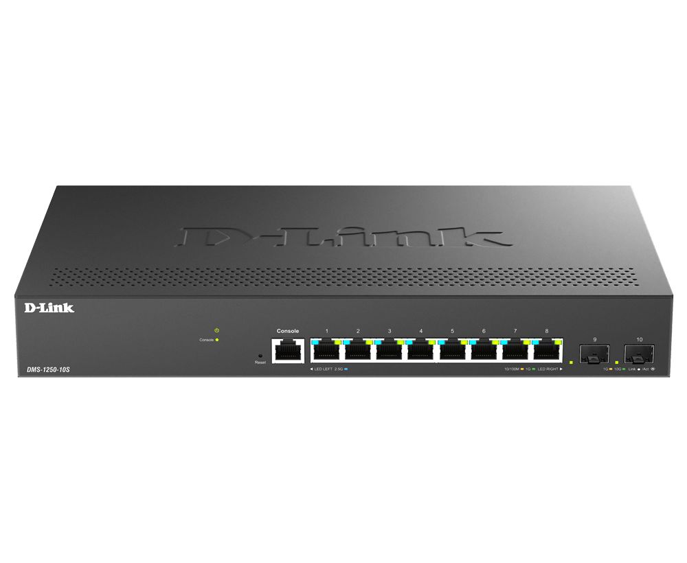 D-Link Multi-Gigabit Smart Managed Switch with 2 x 10G SFP+ ports Multi-Gigabit Smart Managed Switch 10 Port Network