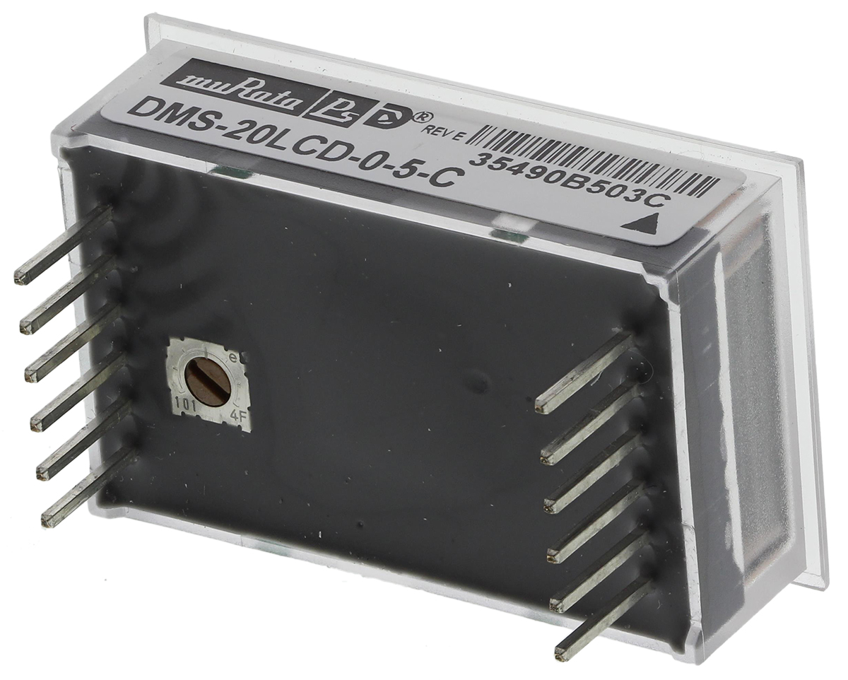 dms-20lcd-0-5-c Murata Power Solutions DMS-20LCD Series Digital Voltmeter DC, 21.29 mm, 33.93 mm