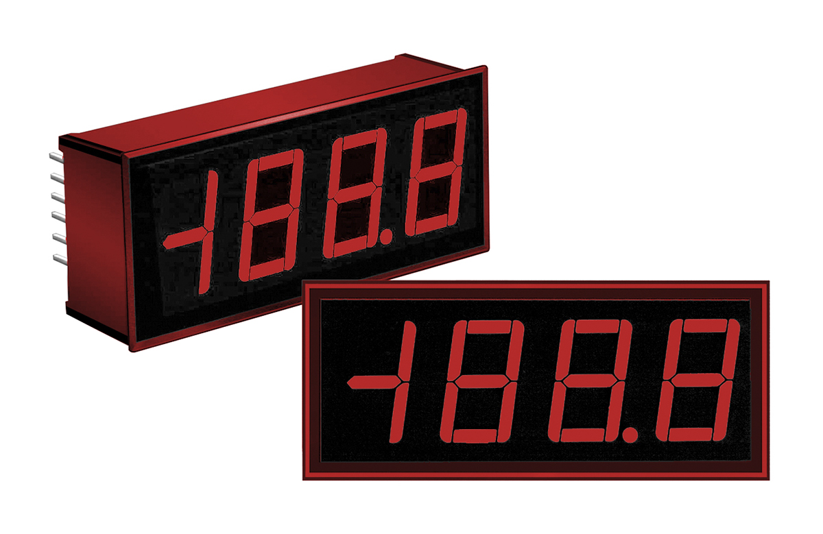Murata Power Solutions DMS-30PC Series Digital Voltmeter DC, LED Display 3-Digits ±3 %, 22.3 mm, 53.8 mm