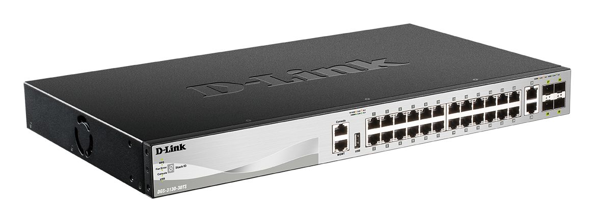 D-Link 30-Port Layer 3 Stackable Multi-Gigabit Managed Switch with 25G Uplinks Managed 30 Port Managed Switch
