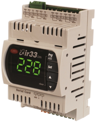 Carel DN33 Panel, DIN Rail PID Temperature Controller 2 Input, 4 Output Relay 230V PID Controller