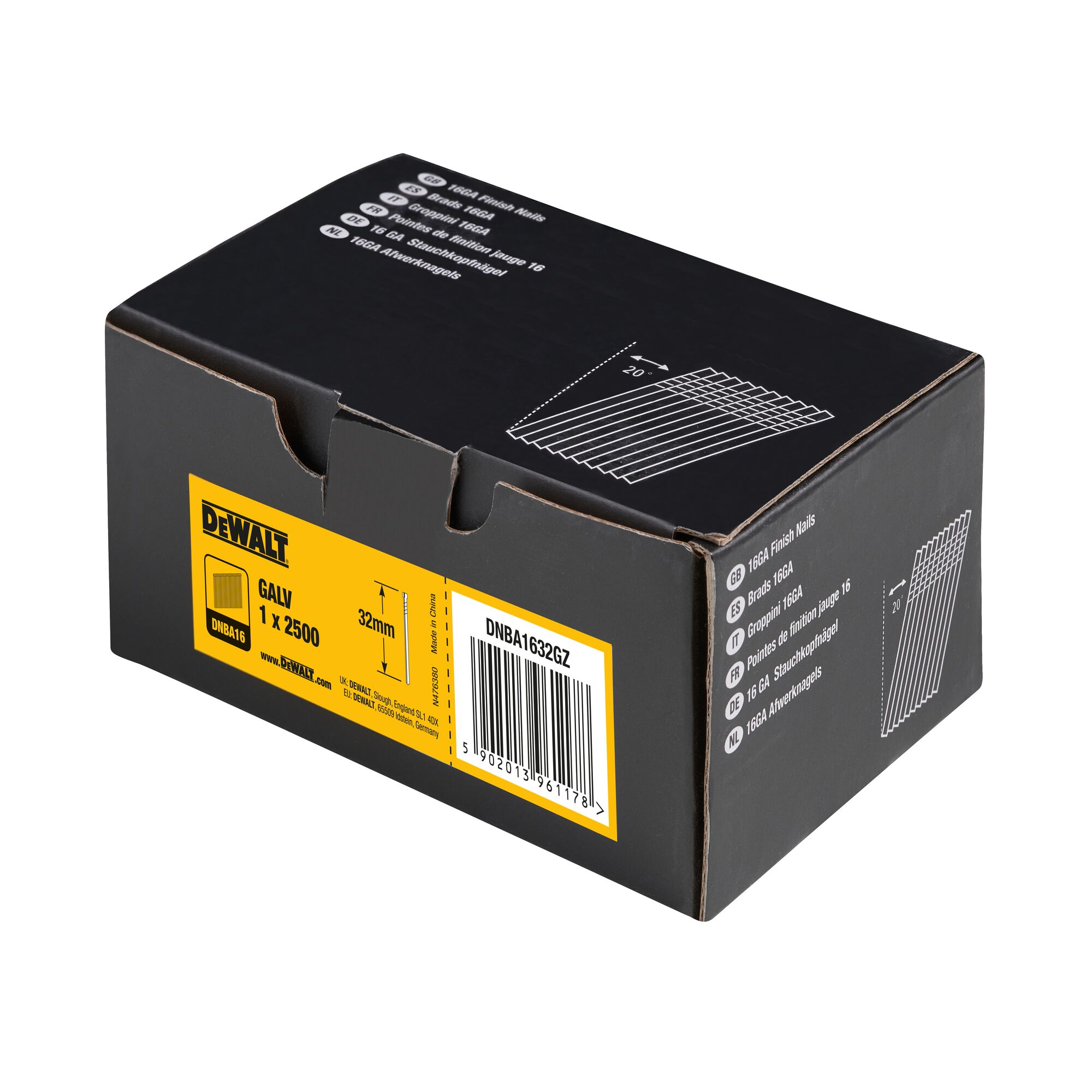 DeWALT Galvanised Steel Nail; 32 mm x 1.6 mm;
