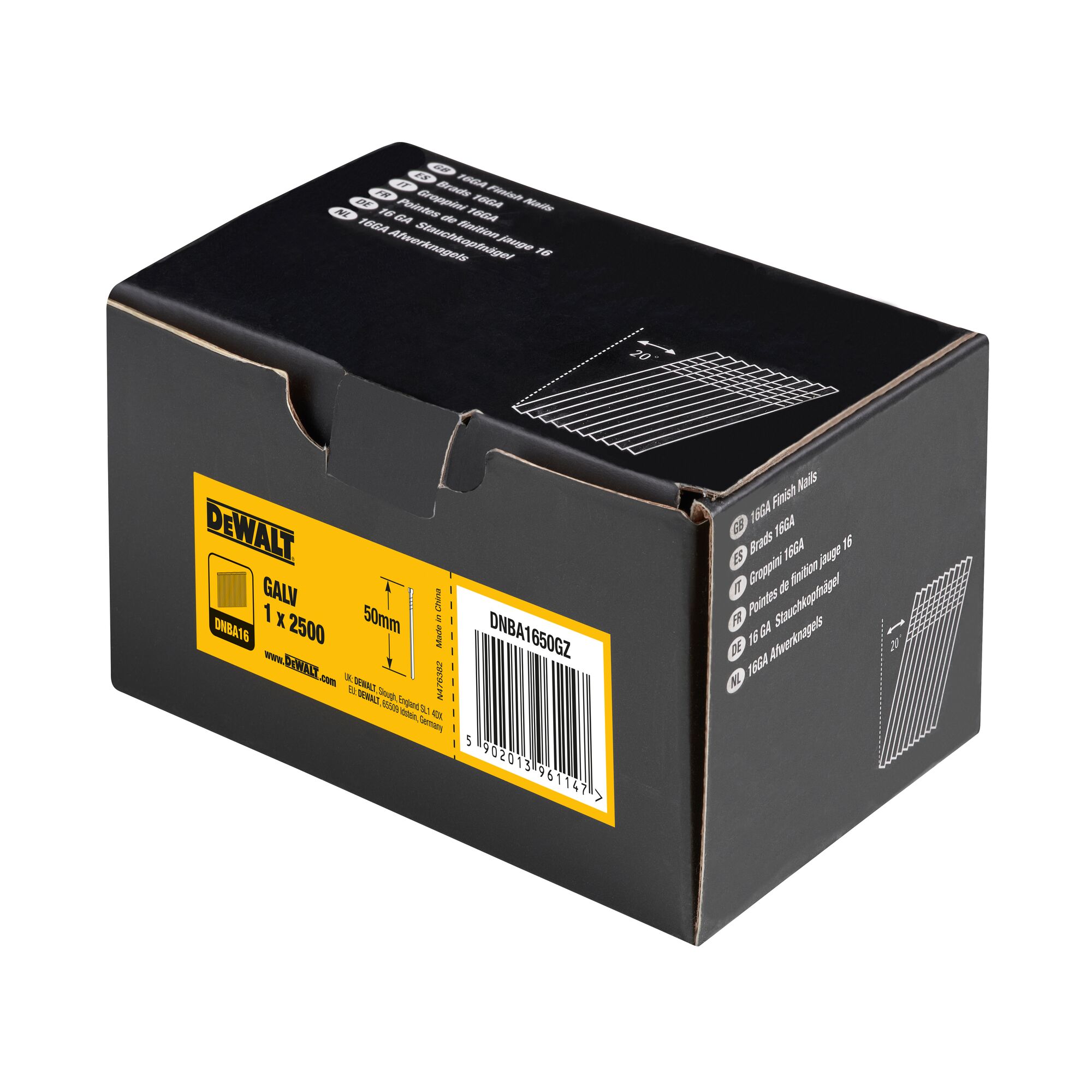 DeWALT Galvanised Steel Nail; 50 mm x 1.6 mm;