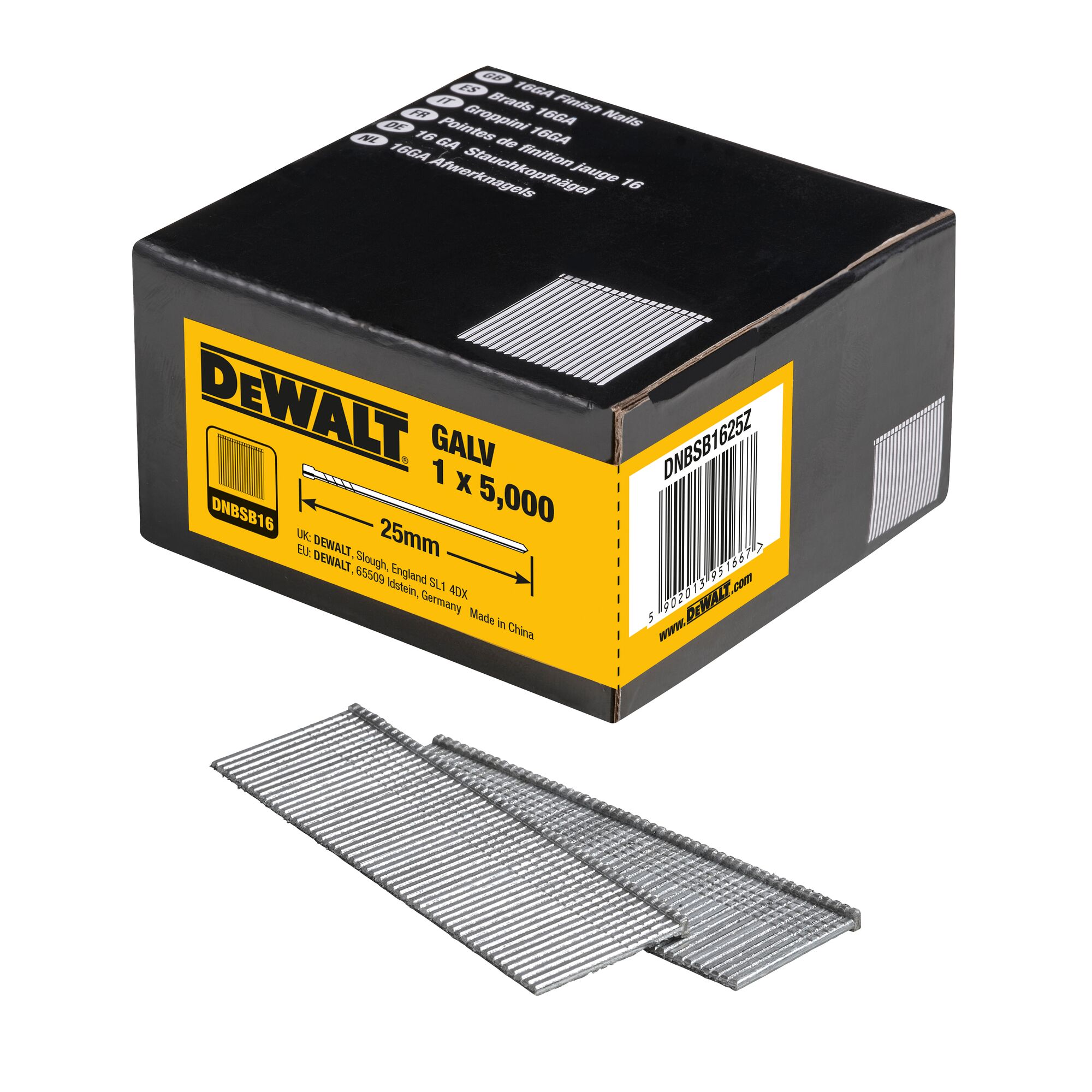 DeWALT Galvanised Nail; 25 mm x 1.6 mm;