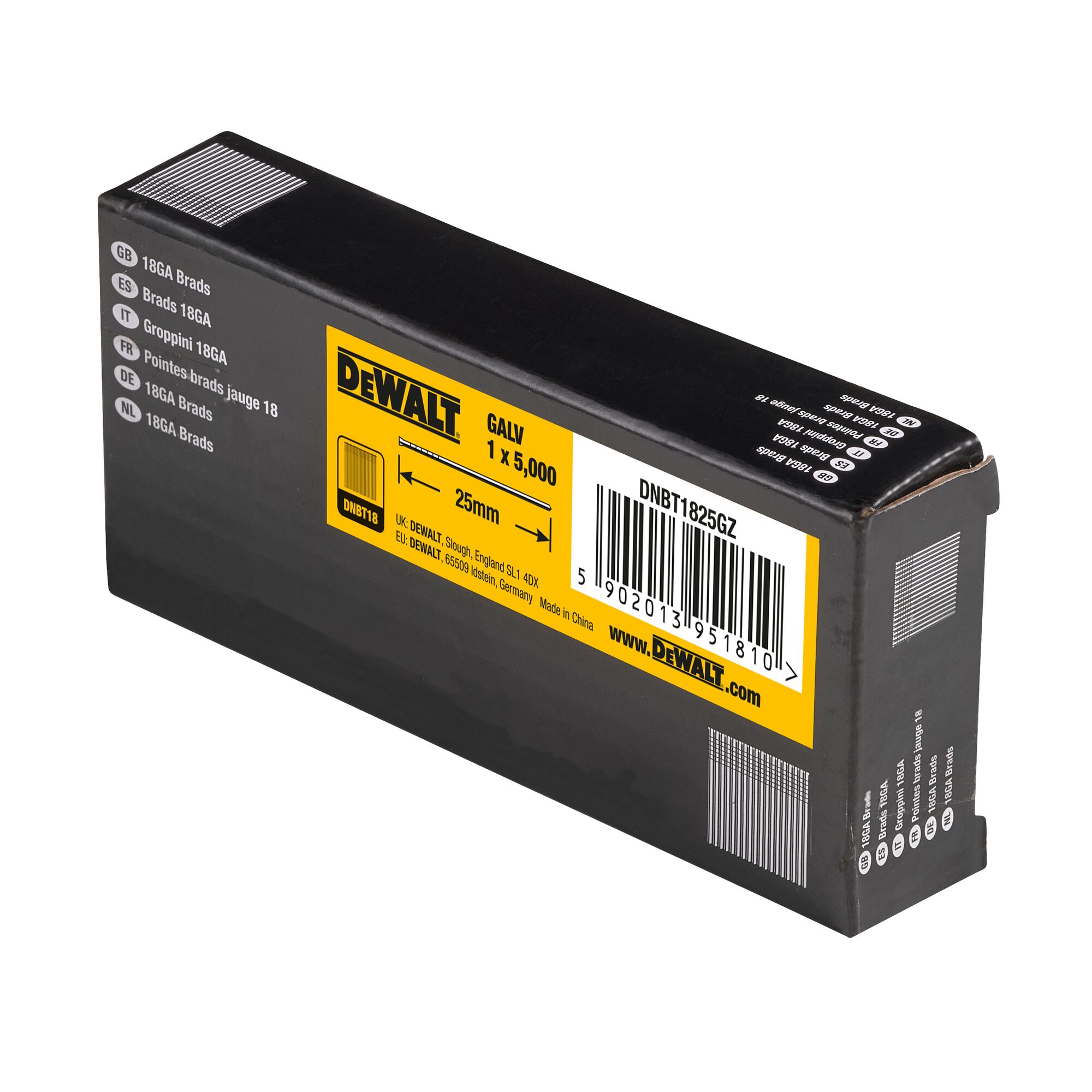 DeWALT Galvanised Steel Nail; 25 mm x 1.25 mm;